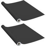  Samoljepljive folije za namještaj 2 kom crne 500 x 90 cm PVC | shoptok.hr