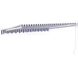Tenda na uvlačenje plavo-bijela 3 x 2,5 m tkanina i aluminij | Eponuda.com