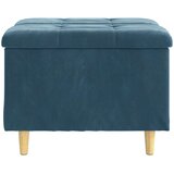  Otoman za pohranu s jastukom Plava 60 x 60 x 45 cm Baršun | Eponuda.ba