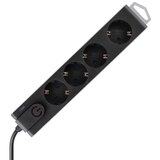  Produžni kabl sa zaštitom, 4 utičnica, 1.5 mm², 3 met - NVT 4K-3/BK | Eponuda.ba