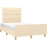  Okvir kreveta bez madraca krem 120x190 cm od tkanine | shoptok.hr