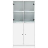  Visoka komoda s vratima bijela 68x37x142 cm konstruirano drvo | shoptok.hr