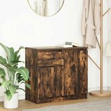 vidaXL Komoda s ladicama dimljenog hrasta 71x35x65cm konstruirano drvo Cijene