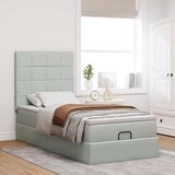  Okvir za krevet s madracima svjetlosivi 80x200 cm baršunasti | shoptok.hr