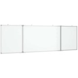  Magnetna bijela ploča sklopiva 160 x 50 x 1,7 cm aluminijska | shoptok.hr