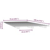  Posteljni okvir črn 75x190 cm trdna borovina, (20724064) | Shoptok.si