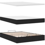 vidaXL otomanski okvir kreveta s madracem crni 140x200cm od tkanine | shoptok.hr