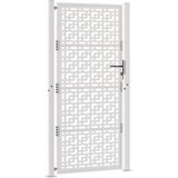 vidaXL Vrtna vrata 105x205 cm preperevanje jeklena križna oblika | Shoptok.si