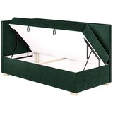 Ghado Tamno zeleni kutni dječji krevet s prostorom za odlaganje s madracem 90x200 cm Flexi - | shoptok.hr