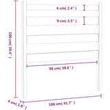  Uzglavlje za krevet boja meda 106 x 4 x 100 cm masivna borovina | shoptok.hr