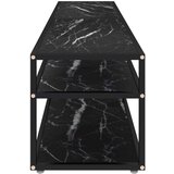 TV omarica črni marmor 180x40x40,5 cm kaljeno steklo, (20912813) | Shoptok.si