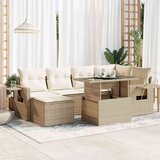 vidaXL 7-dijelni set vrtnih sofa od poliratana s jastucima bež | shoptok.hr