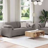  Set od 2 komada sofe s jastucima u taupe tkanini | shoptok.hr