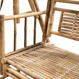  Gugalnica za 2 osebi s palmovimi listi in blazino 202 cm bambus, (20963311) | Shoptok.si