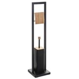 Five Držač Toaletnog Papira I Wc Četka Metal/Bambus Crna Cene