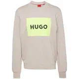 HUGO Red Sweater majica 'Duragol' svijetlosiva / svijetlozelena / crna