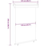 Balkonska bočna tenda 125 x 250 cm krem | shoptok.hr