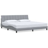 vidaXL okvir za krevet bez madraca svjetlosivi 200 x 200 cm od tkanine | shoptok.hr