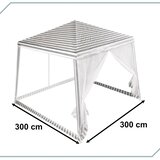  Vrtni paviljon 3x3m bijeli | shoptok.hr