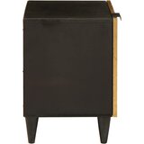 Noćni ormar Crna i zlatna 40 x 33 x 46 cm Konstruirano drvo | shoptok.hr