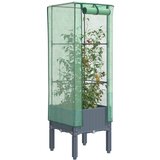 vidaXL Visoka greda s prevleko za rastlinjak videz ratana 40x40x140 cm Cene