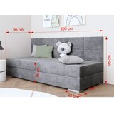 Molarem Home Dječji tapecirani krevet TOMAR II - 200x90 cm - Madrac T21 pjena | shoptok.hr