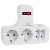 razdelilec MCE224 + stikalo 2x šuko, 2x euro, KF-MCE224