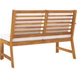  Vrtna klupa s krem jastucima 114,5 cm masivno bagremovo drvo | shoptok.hr