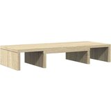 vidaXL Stojalo za monitor nastavljivo sonoma hrast 60x24x10,5 cm les | Shoptok.si