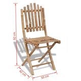 vidaXL 5-dijelni sklopivi blagovaonski set od bambusa | shoptok.hr
