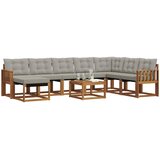  Set vanjskih sofa 9 kom. Prirodna i svjetlosiva | shoptok.hr