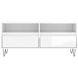 TV ormarić sjajni bijeli 100x34 5x44 5 cm od konstruiranog drva | shoptok.hr