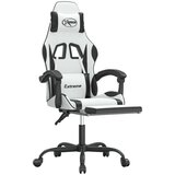 Igralni stol z oporo za noge belo in črno umetno usnje, (21612130) | Shoptok.si