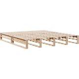 Krevet s regalom za knjige bez madraca 200 x 200 cm od borovine | shoptok.hr