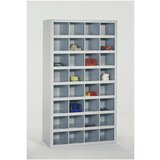 Pavoy Regalna omara s predelki, 32 predelkov, brez vrat, siva | Shoptok.si