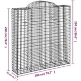  Lučne gabionske košare 7 kom 200x50x200/220cm pocinčano željezo | shoptok.hr