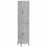 Maison Chic Visoka omara - Komoda - Predalnik betonsko siva 34,5x34x180 cm inženirski les, (21720790) | Shoptok.si