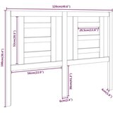  Uzglavlje za krevet bijelo 126 x 4 x 100 cm od masivne borovine | shoptok.hr