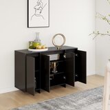  Komoda crna 120 x 41 x 75 cm konstruirano drvo | Eponuda.ba
