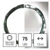 LED božična nano veriga zelena, 7,5 m, zunanja in notranja, hladna bela, časovnik D3AC04