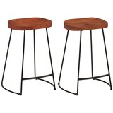 vidaXL Barski stol Gavin 2 kosa 45x40x63 cm trden mangov les, (20699331) | Shoptok.si
