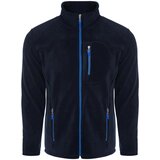 Dewberry 24601 5 Pocket Outdoor Full Zipper Fleece Jacket-NAVYVERT-2 Cene