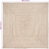  Tepisi za područja Prirodna i bijela 200 x 200 cm Juta | Eponuda.com