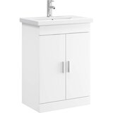 vidaXL Komplet pohištva za kopalnico Bela 61 x 40 x 84,5 cm, (5000245773) | Shoptok.si