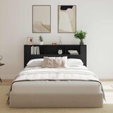  Glava kreveta s ormarićem Crni hrast 180 x 18,5 x 102,5 cm | Eponuda.com