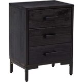  Nočna omarica 2 kosa črna 40x30x55 cm trdna borovina, (20732826) | Shoptok.si