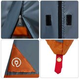  Komplet Kamp Šotor 2 pcs Siva in oranžna Tafeta in Tkanina, (5000278565) | Shoptok.si