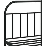  Metalni okvir za krevet s uzglavljem crni 150x200 cm | shoptok.hr