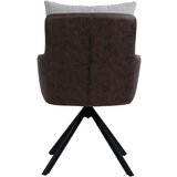 Hom`in naslanjač, tekstil, kovina črna, naravne barve | Shoptok.si