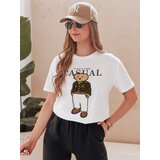 DStreet T-shirt damski z misiem MISSTARTA biały | shoptok.hr
